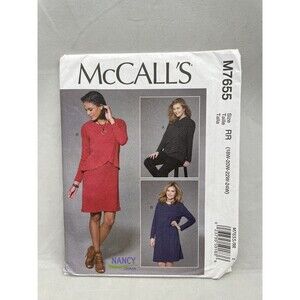 McCall's M7655 Sewing Pattern Crafts Size 18W-24W Tunic Dress Nancy Zieman